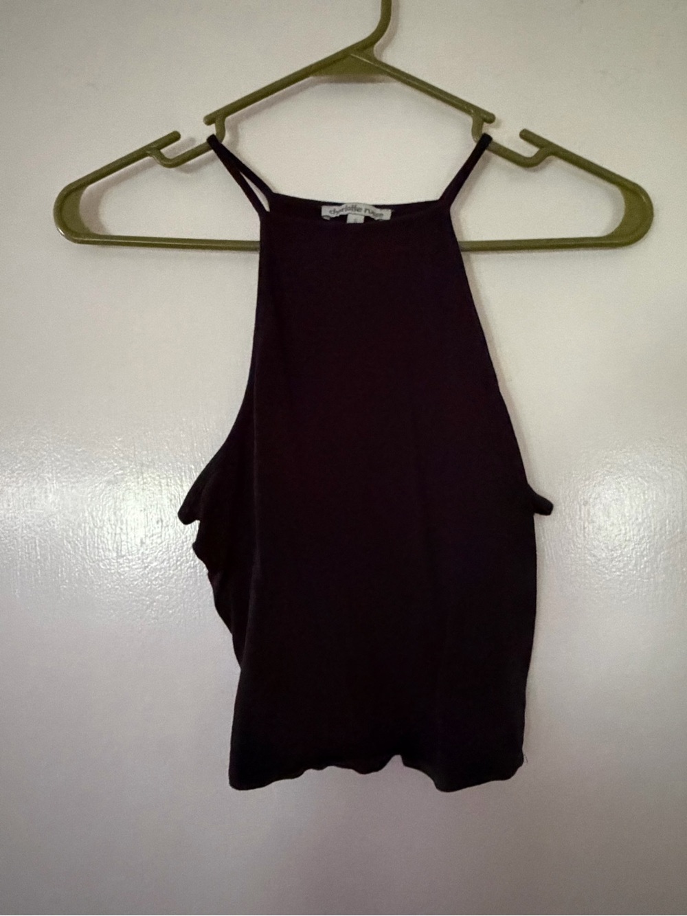 Women’s High-Neck Black Crop Top